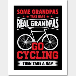 Bicycle Cycling Grandpa Cyclist Grandfather Gift Posters and Art